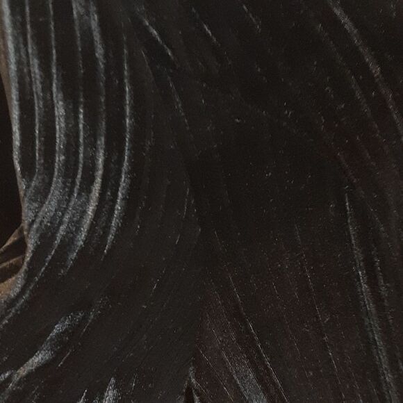 Woman Within Black Velvet Dress - Picture 2 of 9